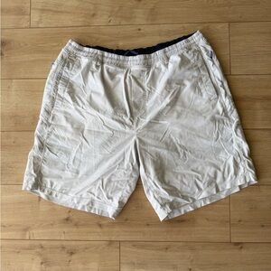 Bird Dogs Shorts Mens XL Off White Lined Athletic Casual Stretch Drawstring